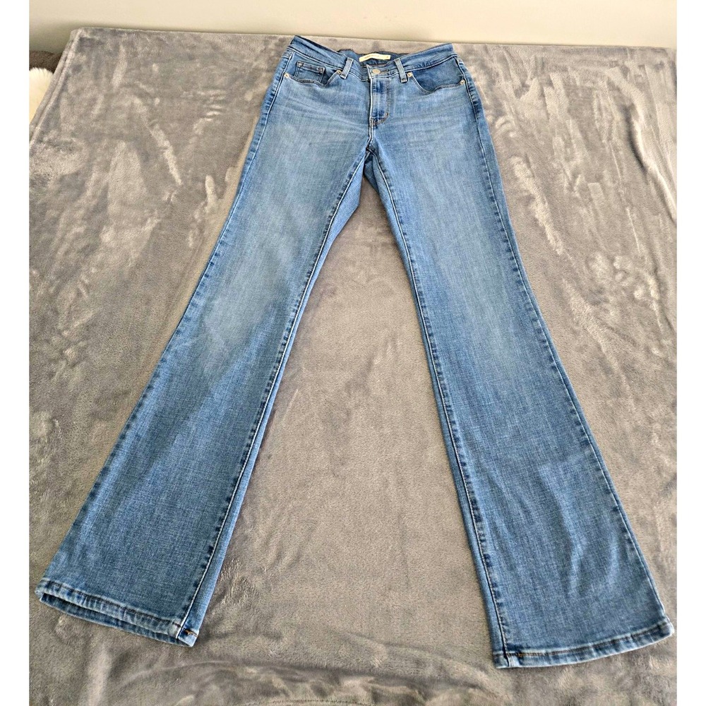 Levi's Women's Classic Bootcut Jeans Sz 2 Light Wash Stretch Mid Rise Excellent